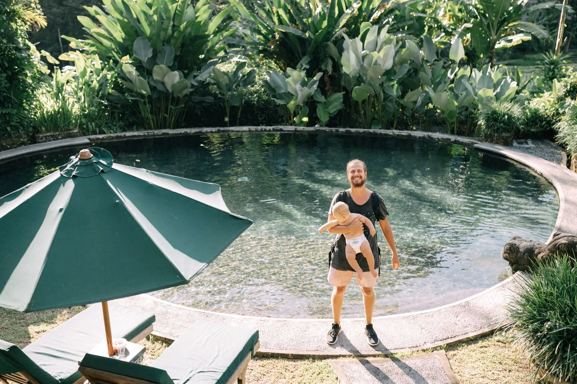 A family on holiday